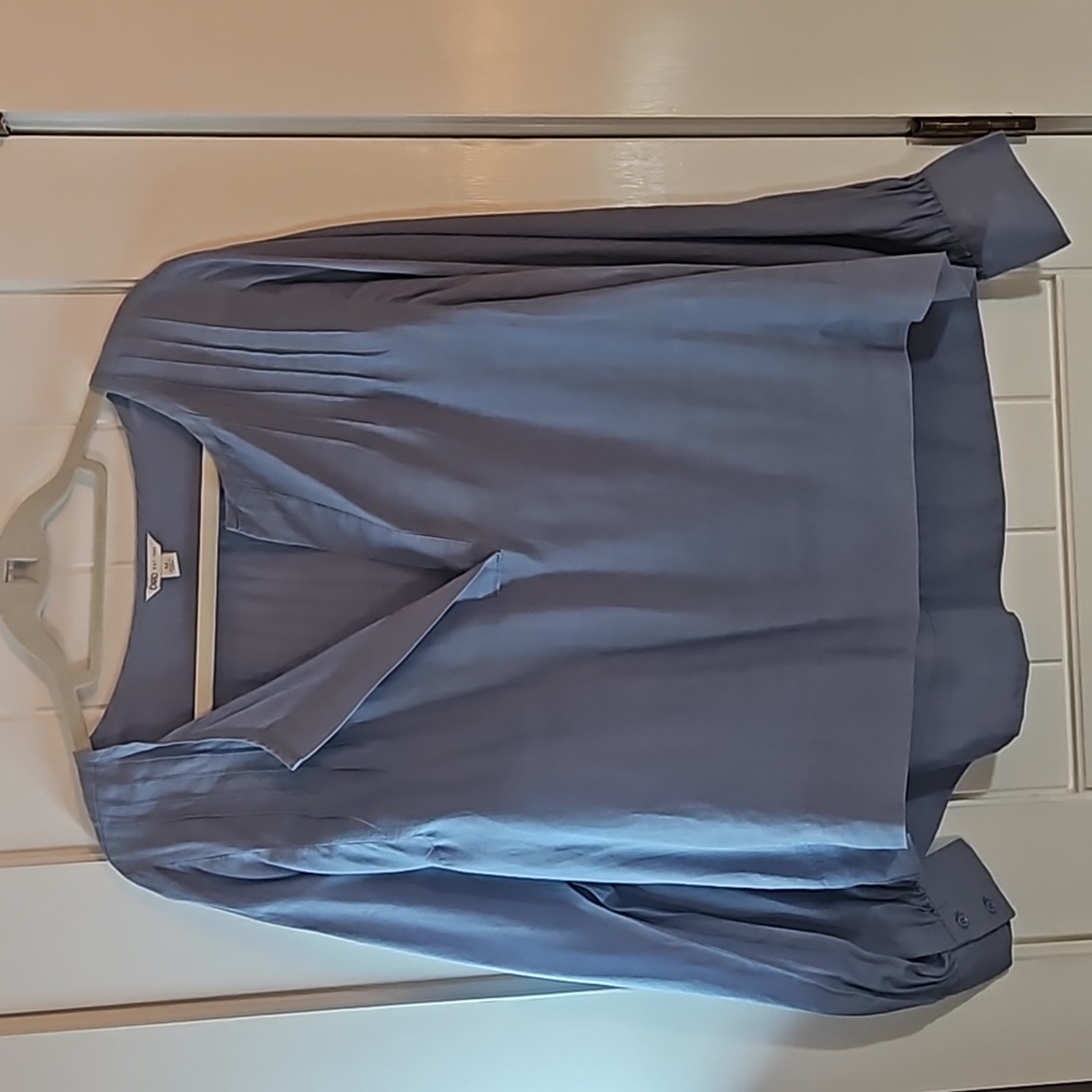 Dusty blue linen blouse & matching tank